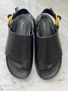 3.1 Phillip Lim Frieda Leather Sandals with Gold Rings, 37